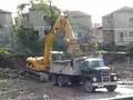 Cat 320C excavator and 1969 Dodge Dump truck