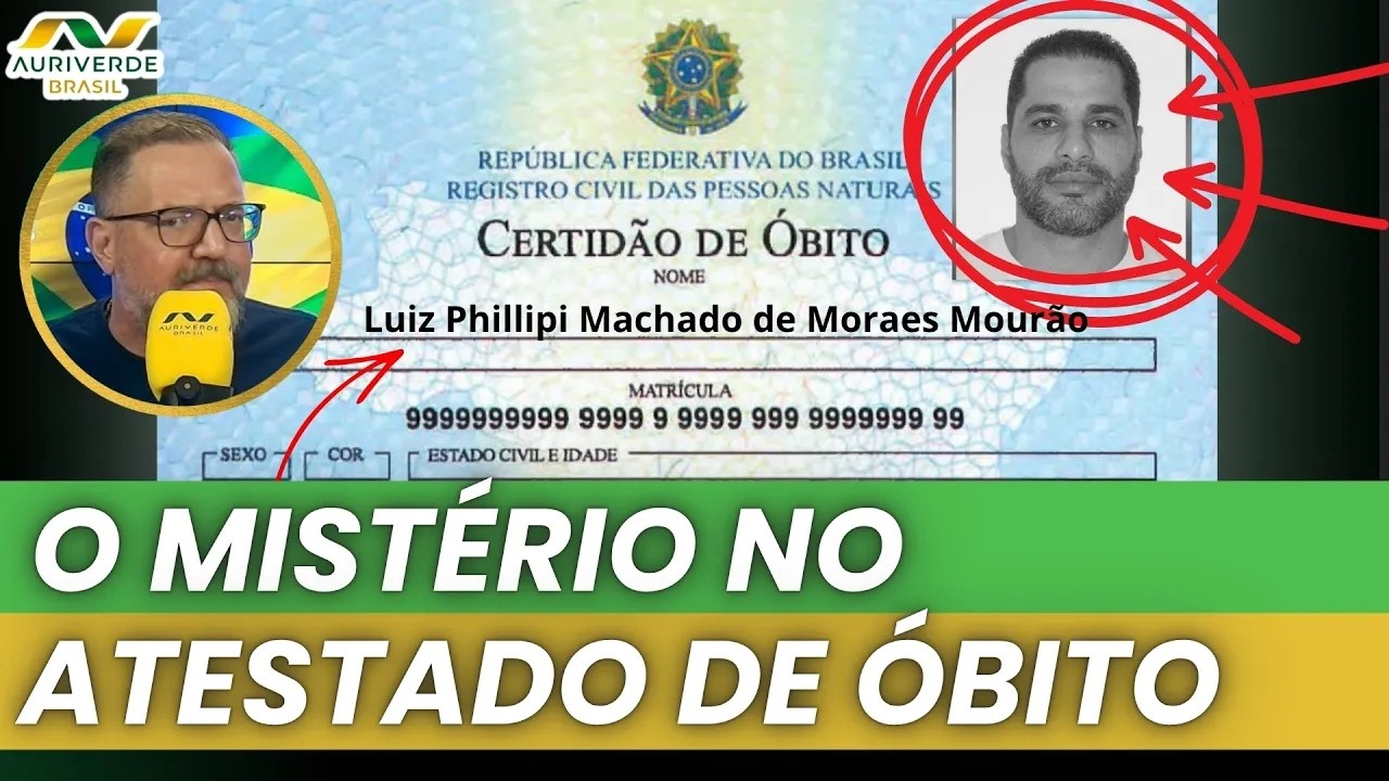 Certidão de óbito de Sicário não consta a causa da morte por Pittoli