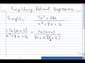 Simplifying rational expressions-lvl 2 algebra video(ACS BR)