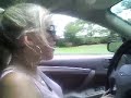 Kelly in the car