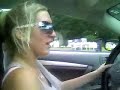 Kelly in the car