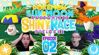 TWO INSANE SHINY POKEMON!! Pokemon Sun and Moon Randomizer Shiny Race Nuzlocke w/ MandJTV! Episode 2 by aDrive