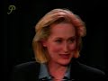 the great meryl streep in conversation with james lipton, who is so excited to be her company.