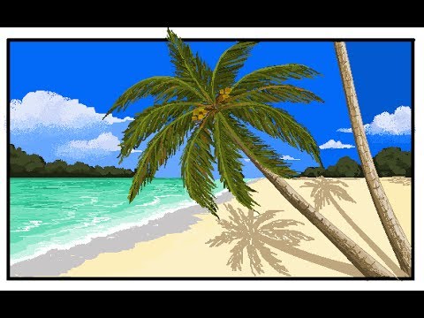 how to draw a palm tree