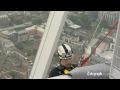 prince andrew undertook the stunt to raise money for charity. the prince started his abseil on the 87th floor and is made his way down to the 20th. the 52-ye...