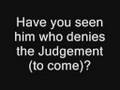 The Qur'an (Chapter 107) Sura Al-Ma'un