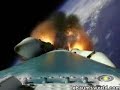 A Camera from the rocket shows the lift off of the rocket. I dont know if its real or not but its pretty cool