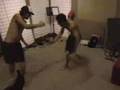 Simon Sayz - Thumb-tack kickboxin- lots of blood!