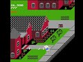 this is the first half of a paperboy nes playthrough, monday through thursday. this game seems to be pretty tricky at first try, but really, there's just a few weird hoops to get through and it's not too bad. probably the biggest obstacle is learning the weird hit boxes everything in the game has. the angle of gameplay makes the bike seem to hit things and be fine, and fall over when it seems safe. bushes, fences, bikers, and pretty much everything else have hit boxes that seem off because of the angle. the other trouble a lot of people have is that they stick to the sidewalk like glue, and wander into the street when in trouble. don't go in the street! that's dangerous! cars are in the street, and you can't do much to avoid them. instead, bike across lawns. hardly anything moves on lawns, it's just maneuvering once there. also, i hate the houses with tiny porches.