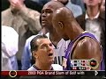 Steve Nash gets elbowed by Karl Malone