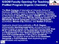ORGANIC CHEMISTRY FACULTY OPENING- IUSOM