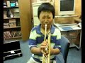 Leon (11y/o) playing a high C scale
