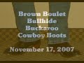 Brown Boulet Buckaroo Cowboy Boots and Spurs