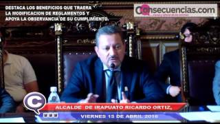 DESTACA EL ALCALDE LOS BENEFICIOS QUE TRAERA EL NUEVO REGLAMENTO MUNICIPAL.