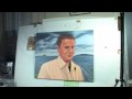Canvas oil painting in animation - CLIFF CARSON