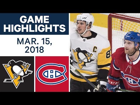 Video: NHL Game Highlights | Penguins vs. Canadiens - Mar. 15, 2018