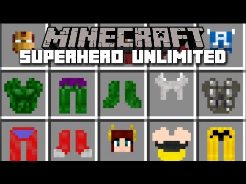 Minecraft SUPERHERO MOD / BECOME IRON MAN, HULK AND SPIDERMAN!! Minecraft