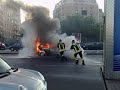 Auto in fiamme, incendio Via Nomentana ROMA