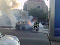 Auto in fiamme, incendio Via Nomentana ROMA