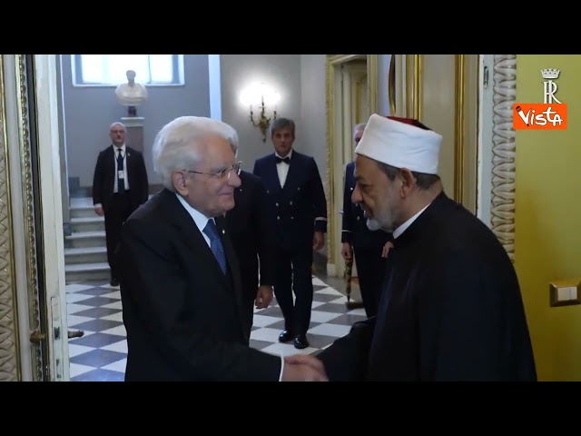 Mattarella incontra il Grande Imam di Al Azhar al Quirinale