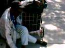 A man of the street plays with my dogs and tells his story