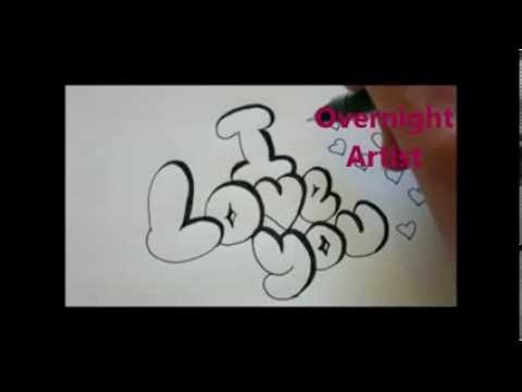 how to draw a i in bubble letters