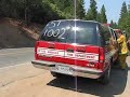 BUTTE FIRES: L.A. Fire Engines Lined Up On Coutolenc Road At Lookout.