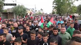 جنازة رمزية للشهيد القسامي القائد خالد النجار في بلدة سلواد جنازة رمزية للشهيد القسامي القائد خالد النجار في بلدة سلواد