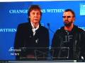 BEATLES BENEFIT MEDITATION WITH HELP FROM HARPER, VEDDER, CROW, DONOVAN, BEACH BOYS