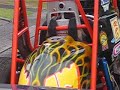 with the loan of a big horse power engine to run for a few meetings we jumped at the chance to run this.  after putting it in the car, here is our first fire up