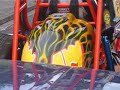 with the loan of a big horse power engine to run for a few meetings we jumped at the chance to run this.  after putting it in the car, here is our first fire up