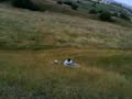 Kieron sliding down the hill