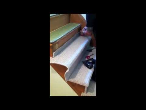 how to fit carpet on stairs