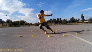 My Freestyle Skating Tricks and Slides- SEBA FR1 Y