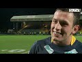 Hooker Shaun Lunt was among the tryscorers on his Leeds debut as the champions thwarted Catalan Dragons' bid to draw level with Huddersfield at the top of Stobart Super League. SLTV spoke to new boy Lunt, as well as Ben Jones-Bishop, Carl Ablett, Catalan coach Trent Robinson and Ian Henderson.