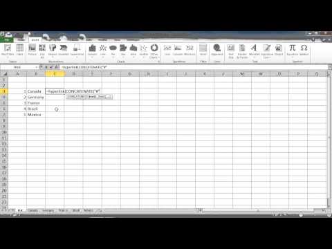 how to provide hyperlink in excel