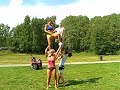 Cheerleading at the beach