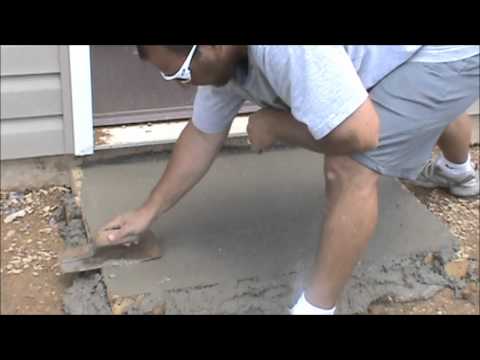 Concrete - Learn how to form up concrete, pour concrete, and finish it. DIY Concrete. This method could be used for a shed slab.