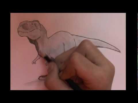 how to draw a t-rex from jurassic park