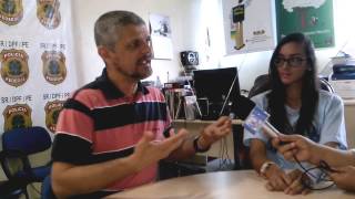 Mais um sonho realizado; de uma aluna que sonhava em conhecer o chefe de comunicação da PF