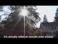 Annual Solar Eclipse May 20th, 2012