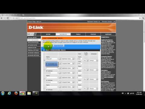 how to portforward minecraft d'link dir