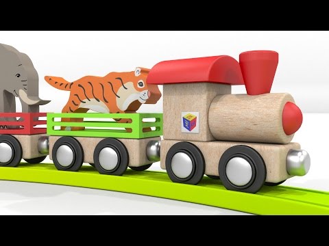 Trains for children. Educational videos cartoons for toddlers. Learn wild animals with a ZOO train
