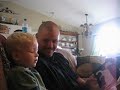 Dillon and uncle Jon reading Brown bear Brown bear What do y