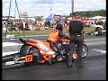 Dragrace Vasteras: Supertwins: Charley Karling breaks a toe.