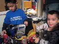 christmas morning opening gifts