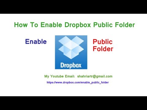 how to enable public folder in dropbox for free