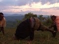 breakdance lesson on top of the mountain at sipi, Uganda
