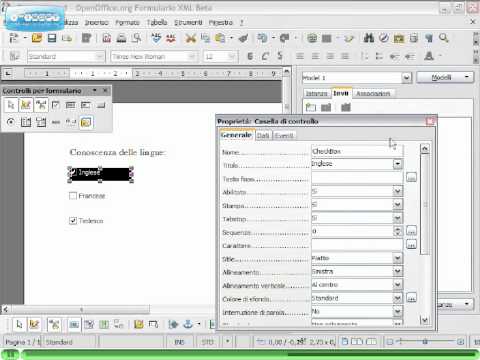 OpenOffice: creazione di un formulario