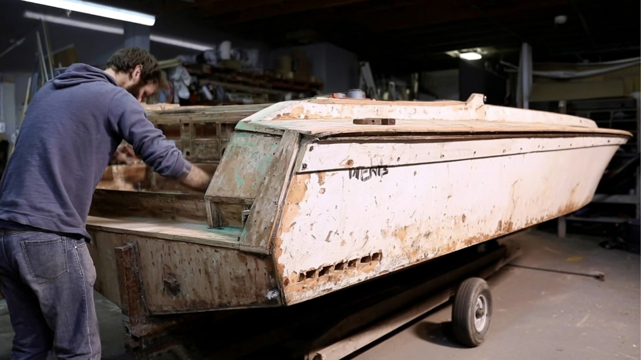 Man Restores 50-Year-Old RACE BOAT Back to Life | Start to Finish by @DanLeeBoatbuilding